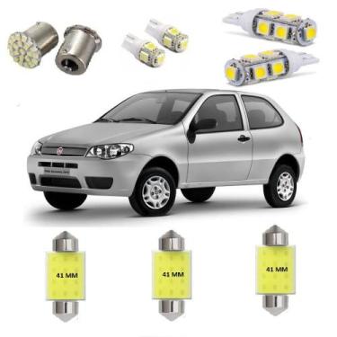 Imagem de Kit Lampadas Led Palio Pingo Teto Placa Meia Luz Ré Completo - Bluelio