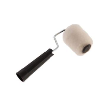 Imagem de Kit 5 rolo de pintura de lã carneiro pinta facil 5cm com cabo garfo p.