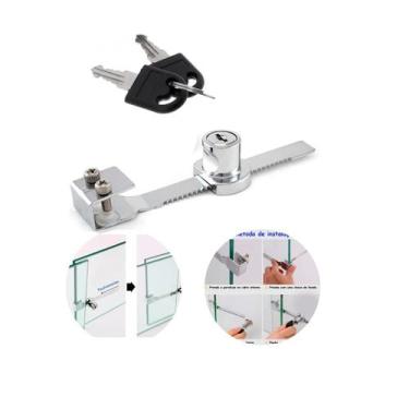 Imagem de Fechadura Para Vitrine Freezer Trava Jacaré 140mm Cromada - Desicon
