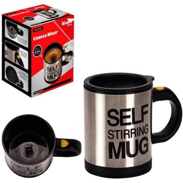 Imagem de Caneca Mixer De Inox / Plastico Com Tampa A Pilha 350Ml - Western