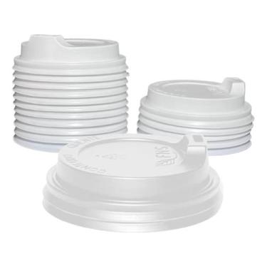 Imagem de Tampa p/ Copo Papel Biodegradável 110ml 62mm Fns C/100 unid, Branco