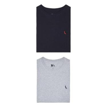Imagem de Kit 2 Camisetas Básicas Gota E Brasa Pica Pau Reserva, Preto, Cinza, M