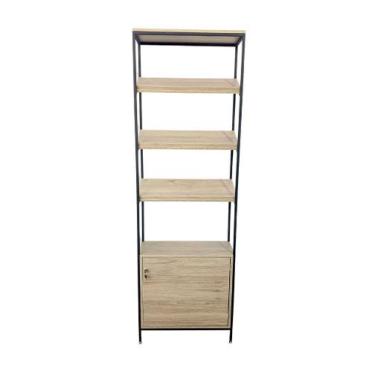 Imagem de Prateleira Rustica Inclinada Armário Amadeirada Comércio Livros Bijute