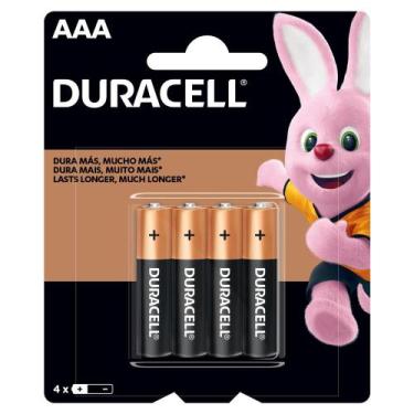 Imagem de Pilha Palito Alcalina AAA com 4 Unidades Duracell