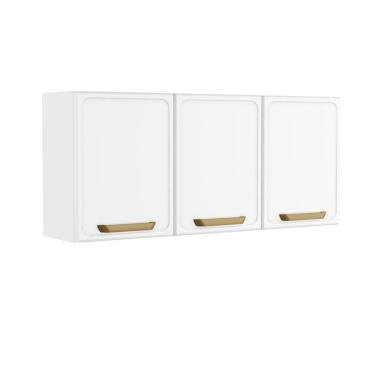 Imagem de Armário Aéreo De Aço 3 Portas Linha Bella Bertolini Branco