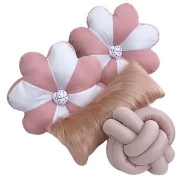 Imagem de Almofadas Flor + Baguete + Nó Decorativas - Gaby Flor Confecções , Ros