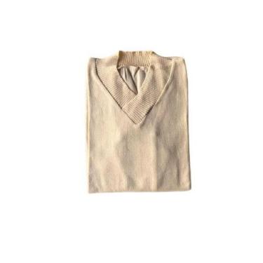 Imagem de Blusa Trico Basica De Frio Feminina Decote V Manga Longa - Calu Tricot