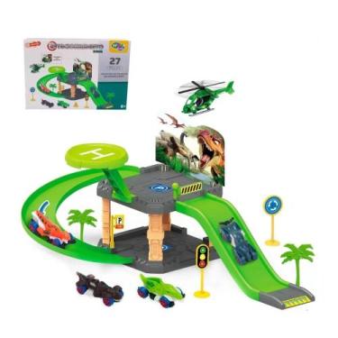 Imagem de Brinquedo Estacionamento/Garagem Dinossauro Com Carro + Acessórios 25 