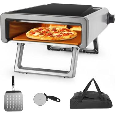 Imagem de Forno de pizza, forno de pizza de 30,5 cm ao ar livre, forno de pizza a gás para exterior, acampamento, ideal para cozinha e festa
