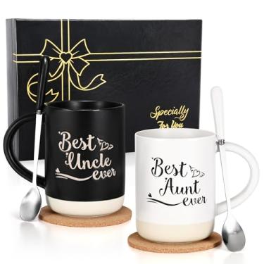 Imagem de Cabtnca Presente de tia e tio, presentes de melhor tia e tio, caneca Best Aunt Uncle Ever, presentes de Natal para tia e tio, presentes de tio, presentes para tia e tio, 473 ml