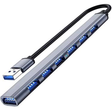 Imagem de Hub USB 3.0 com 7 portas, Hub USB 3.0 de alumínio VIENON divisor USB para laptop, PC, MacBook, Mac Pro, Mac Mini, iMac, Surface Pro e mais