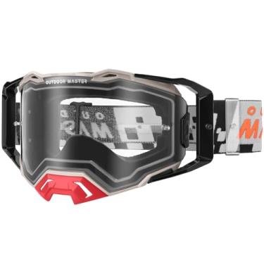 Imagem de OutdoorMaster Macaw Dirt Bike Óculos de motocicleta, OTG Offroad com protetor de nariz, óculos ATV para adultos e jovens, lente transparente