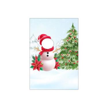 Imagem de Painel De Festa Vertical Interativo 1,50 x 2,20 - Boneco de Neve Gorro
