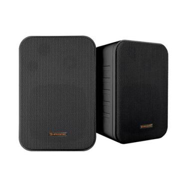 Imagem de Caixas Som Ambiente Hayonik MSB60N Preto c/ suporte Par 60w