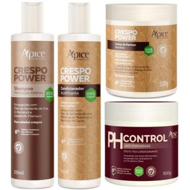 Imagem de Kit Crespo Power Apse Porosidade Shampoo + Condicionador + Creme Pente