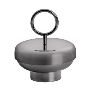 Imagem de Caixa com Tampa Redonda Stacks Grafite - St James