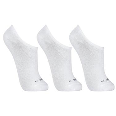 Imagem de Kit 3 Pares Meia Lupo Sport Soquete Invisível Algodão, 41 a 44, Branco