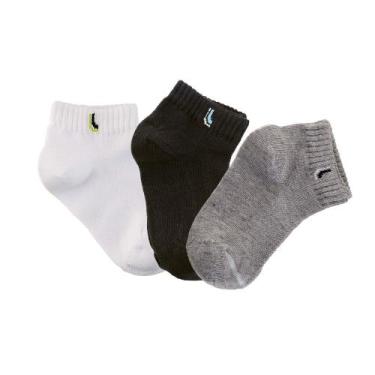 Imagem de Meia Infantil Com Cano Kit 3 Cores Lupo