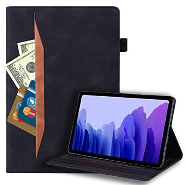 Imagem de Linbol Capa para Samsung Galaxy Tab A7 de 10,4 polegadas 2020 Folio Stand Capa SM-T500/T505 Carteira de Negócios de Couro PU Capa Proectiva com Suporte para Cartão Vários Ângulos de Visualização,