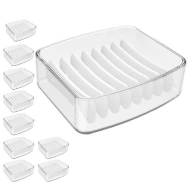 Imagem de Kit 10 Saboneteira Bancada Pia Cuba Banheiro Lavabo Decoração Cor Cris