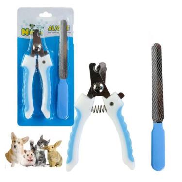 Imagem de Kit Alicate para Corte de Unhas e Lixa Higiene Pets Pratico - Compre J