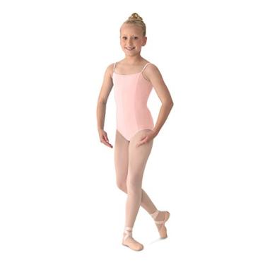 Imagem de Collant de dança de camisola com costura princesa Mirella Girls, Maiô com costura feminino de princesa Mirella, rosa, 14