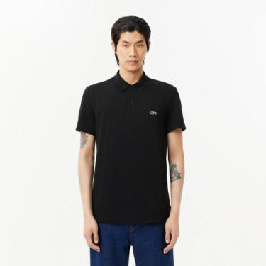 Imagem de Camisa Polo Lacoste Regular Masculina, Preto, G