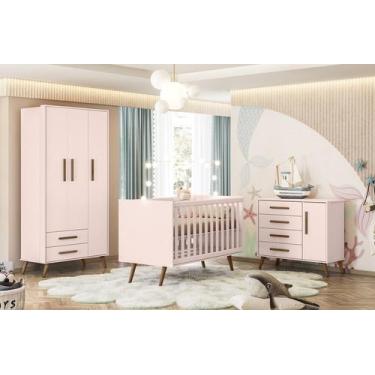 Imagem de Quarto Infantil Completo Q Encanto Retrô Rosa Qmovi