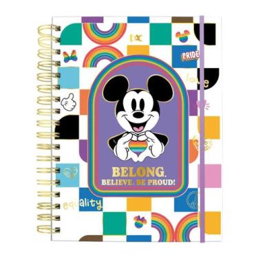 Imagem de Caderno Universitário Smart Mickey Com 10 Divisórias Lilás Capa Dura C