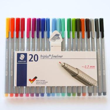 Imagem de Caneta Colorida Triplus Fineliner 20 Cores 0.3mm - Staedtler - Steadtl