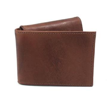 Imagem de Carteira Masculina Em Couro Com Porta Cartão - Fóssil - Tamanho Único 