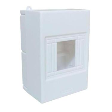 Imagem de Caixa Quadro Steck Sobrepor Para 4 Disjuntores Din Branca