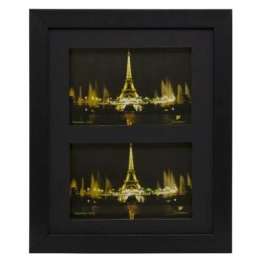 Imagem de Painel Para 2 Fotos 10x15 Classic Parede/Mesa - Decorex, Preto