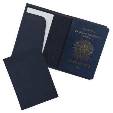 Imagem de Carteira Porta Passaporte Couro RFID Blocking 60-R Personalizada Raffa