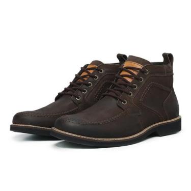 Imagem de Bota Masculina Couro  Ref.: 8100 Nobuck Café - KAUANY CALÇADOS, 39