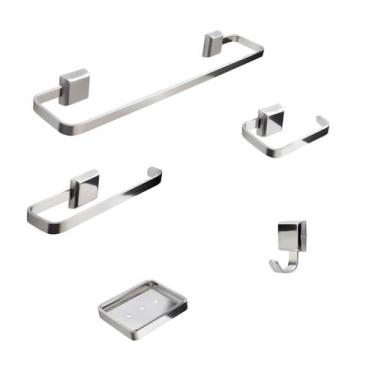Imagem de Kit De Acessórios Para Banheiro 5 Peças Luxo - JGC COMERCIAL