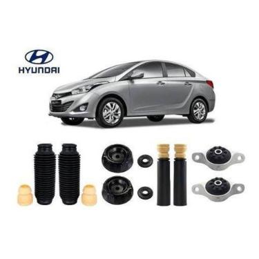 Imagem de Par Coxim Rolamento Batente Coifa Dianteiro + Traseiro Hb20S 2012 2013 2014