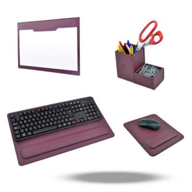 Imagem de Kit Porta Caneta/clips, Risque A4, Apoio Teclado, Mouse Pad - Office D