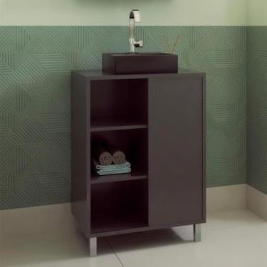 Imagem de Gabinete de Banheiro com Cuba Julia II 1 PT Grafite - Modern