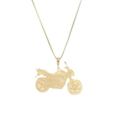 Imagem de Corrente pingente moto f. banhado a ouro - Joias Danisam