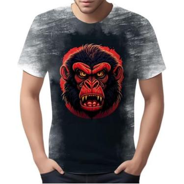 Imagem de Camiseta Camisa Babuino Macaco Gorila Face Animais Selva 5 - Enjoy Sho