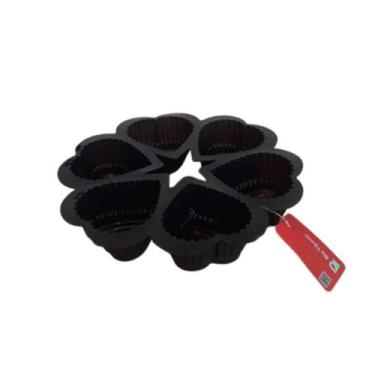 Imagem de Forma De Silicone Coração Bolo Bolinho Cupcake Escolha a Cor - Rio Tij