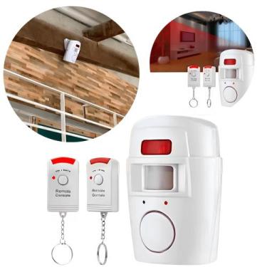 Imagem de Sistema de Alarme Sem Fio com Sensor e 2 Controles Remotos - Alarme Se