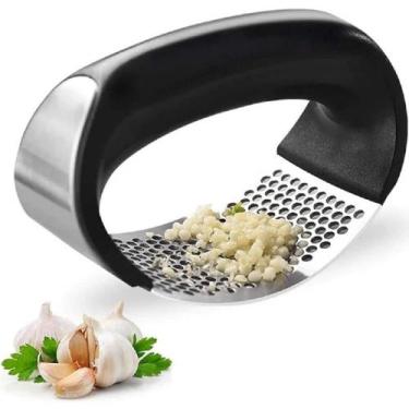 Imagem de Espremedor de Alho Amassador Triturador Manual Inox e ABS - Unyhome