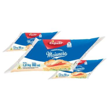 Imagem de 3Un Maionese DAjuda Bisnaga 1Kg Para Restaurante Lanches Petiscos Past