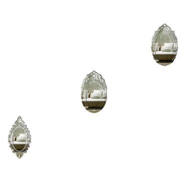Imagem de Kit Espelhos Decorativos venezianos  Pegui Treviso 3 peças - CREATUS, 