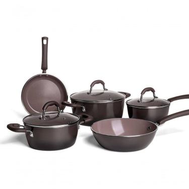 Imagem de Jogo De Panelas Antiaderente-indução-ceramic Select 5 Pçs Carbono Brinox