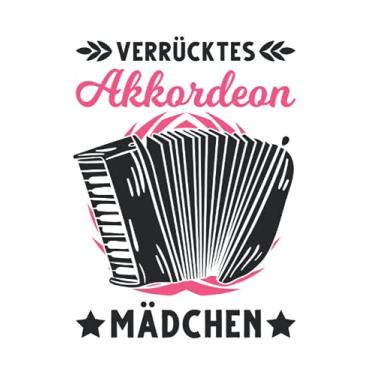 Imagem de Akkordeonist Notizbuch: Verrücktes Akkordeon Mädchen Akkordeonist / 6x9 Zoll / 120 linierte Seiten Seiten
