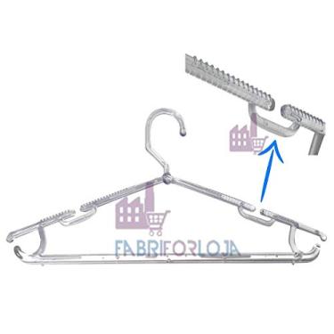 Imagem de Cabide Acrílico 8mm Cristal Adulto Gaúcho Luxo Kit 200 Pçs