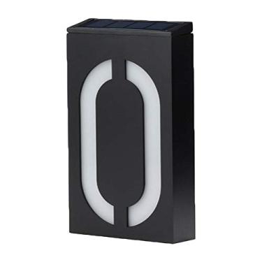 Imagem de Energia Solar LED Light Sign House Hotel Porta Endereço Placa Lâmpada Outdoor Home Com Número Placa De Dígitos (Preto)